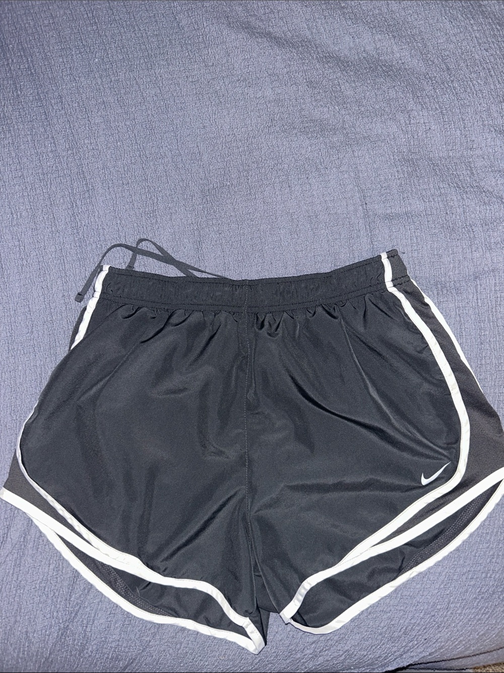 Nike Women’s Black Athletic Shorts with White Piping